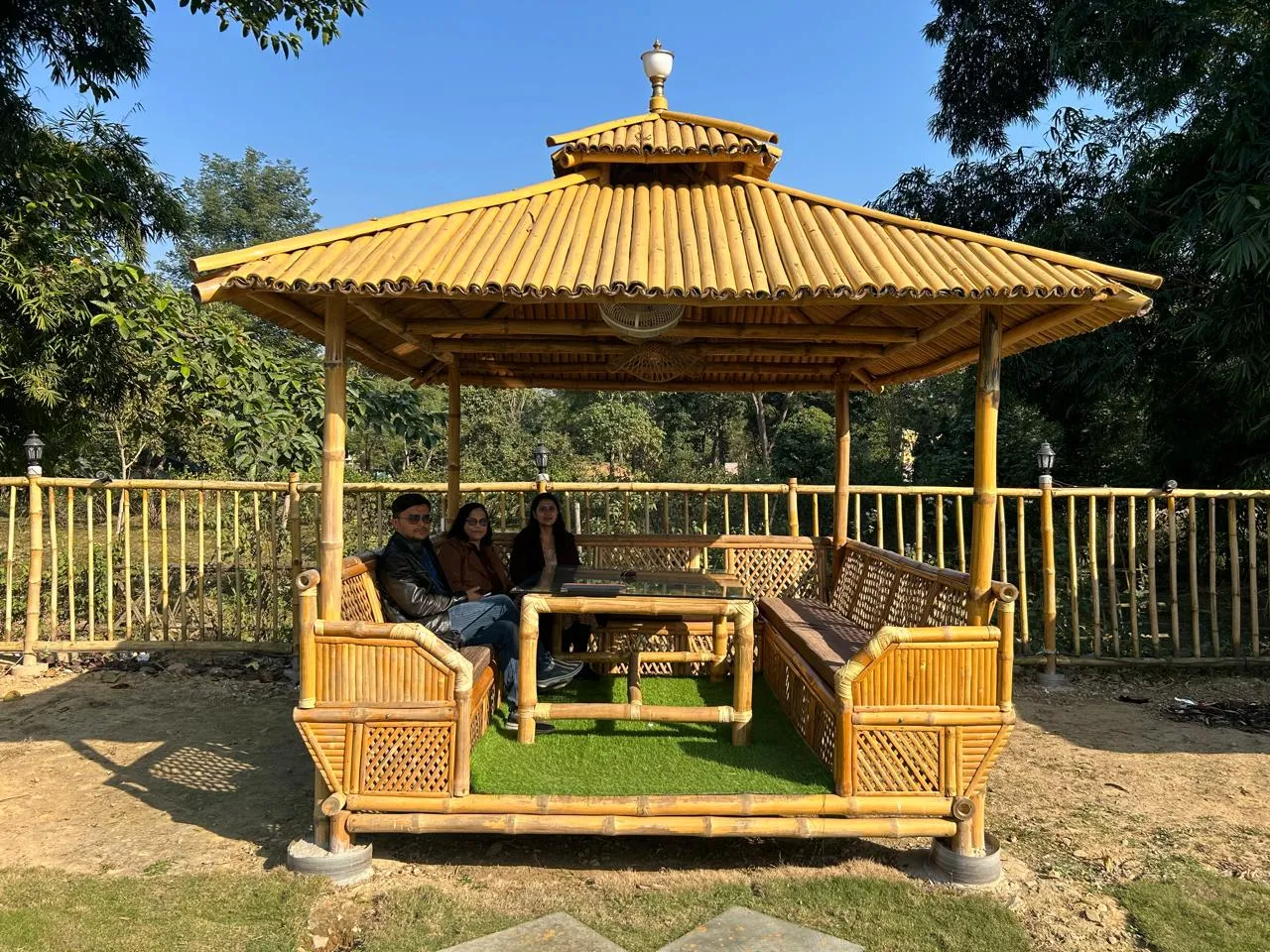 Open-air seating with Assamese ambience near Bagori Gate